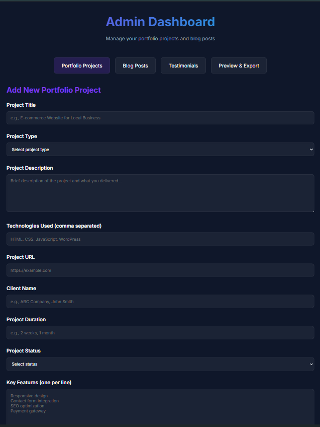No-Code Admin Dashboard